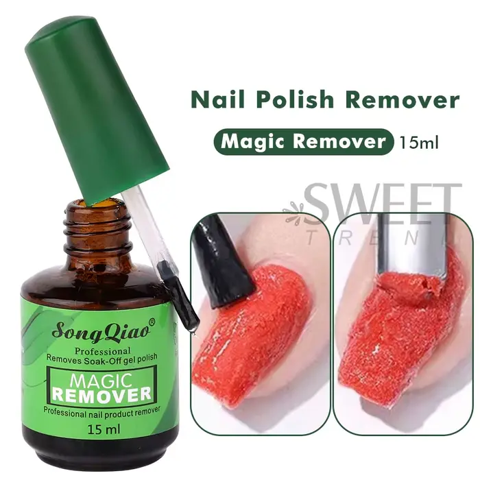 Ensemble de dissolvant professionnel de Gel pour ongles, avec poussoir, rafale magique, laque à trem