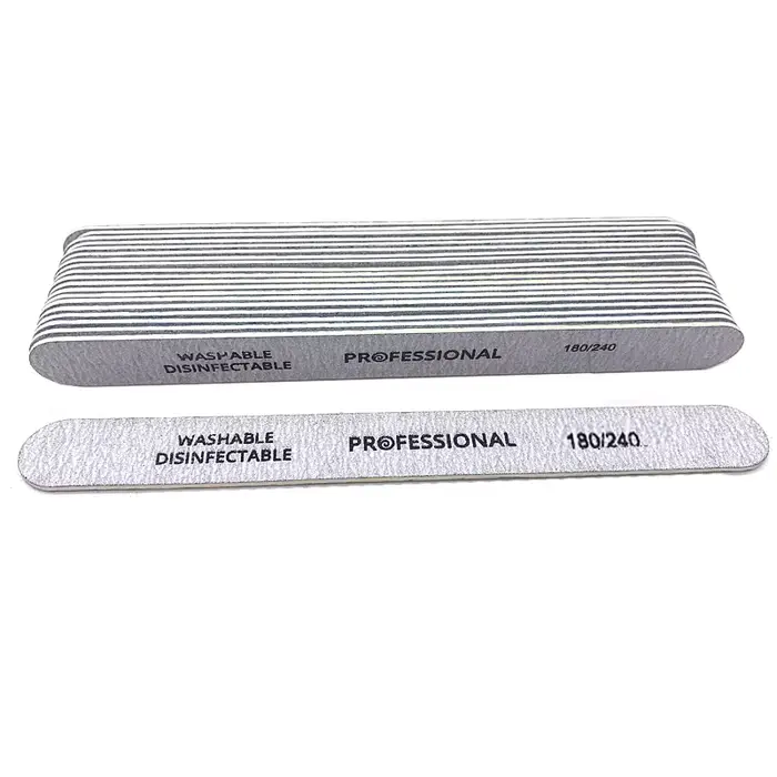 100 pcs/lot limes à ongles professionnelles 180/240 meulage polissage manucure pédicure Double face