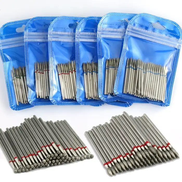 Perceuse à ongles en diamant, ensemble d'embouts de nettoyage des cuticules, fraise pour manucure, a