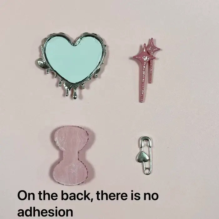 Créatif rose strass eau fluide gouttelette coeur miroir plein diamant nœud papillon connecté étoile 