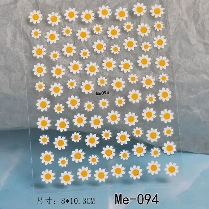 Autocollant pour ongles marguerite 3D