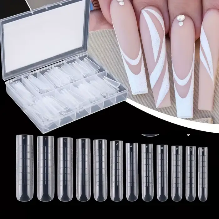 Système d'ongles double à couverture complète transparente