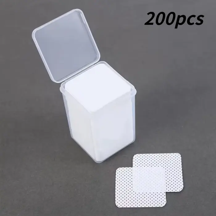 200 lingettes de coton non pelucheuses pour dissolvant de vernis à ongles, tampons nettoyants pour d