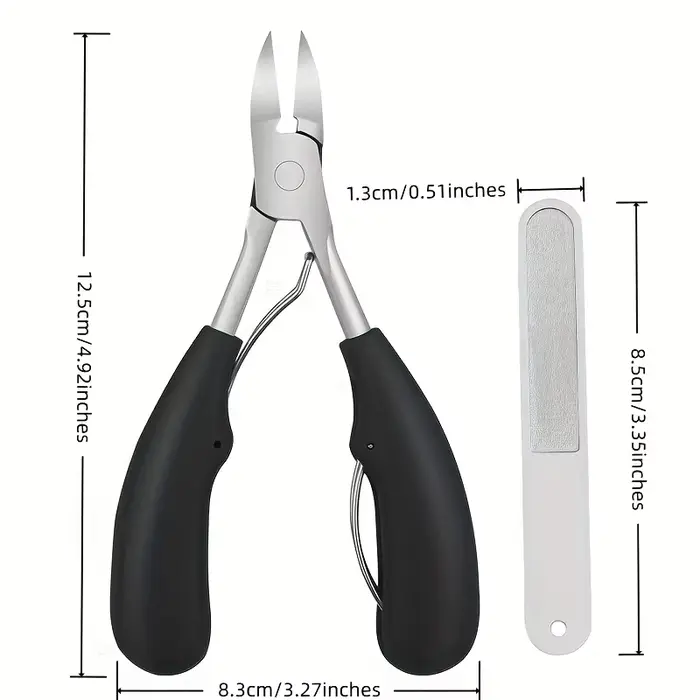 Coupe-ongles avec lime à ongles argentée brossée
