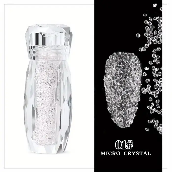 Paillettes Caviar ongles strass fée Micro perles de cristal 3D AB cristal Nail Art accessoires brico