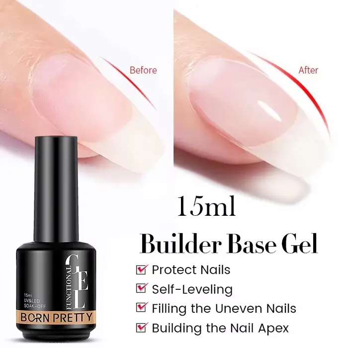 BORN PRETTY 15ml fonction Base de Gel Super couche de finition Gel de renfort Gel