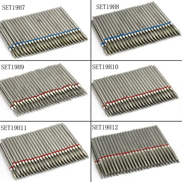 Perceuse à ongles en diamant, ensemble d'embouts de nettoyage des cuticules, fraise pour manucure, a