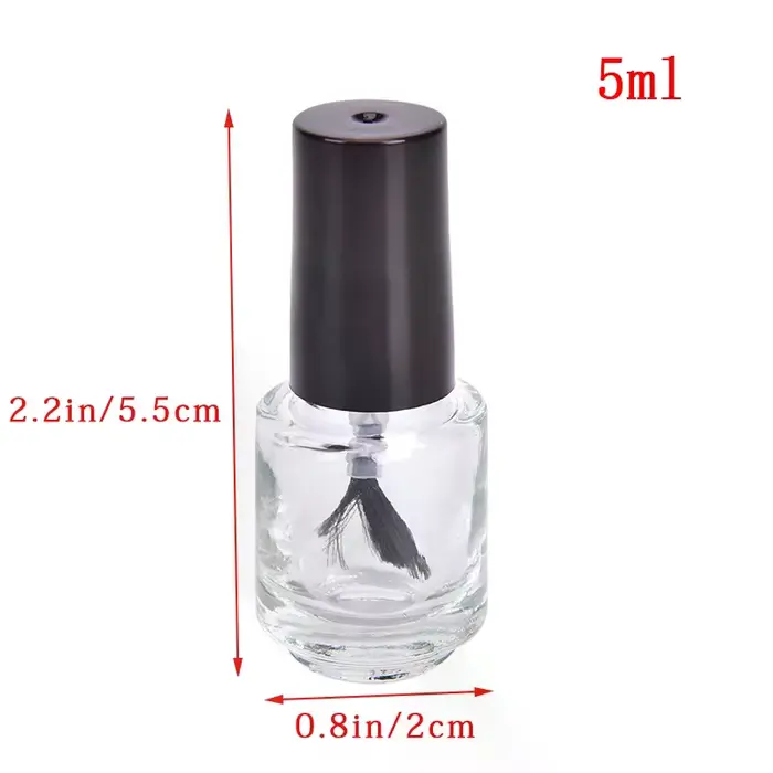 1 pièces 5/10/15ml bouteille de vernis à ongles en verre vide avec brosse