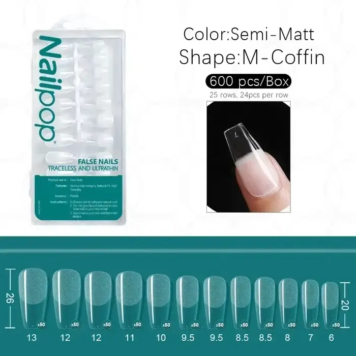 Nailpop-Faux ongles à couverture complète, capsules en acrylique, matériel professionnel, imbiber le