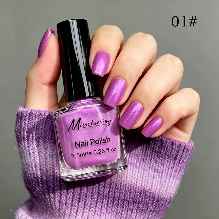 Vernis à ongles à base d'eau 7,5 ml, nacré, non pelable, longue tenue, séchage rapide, sans lampe UV