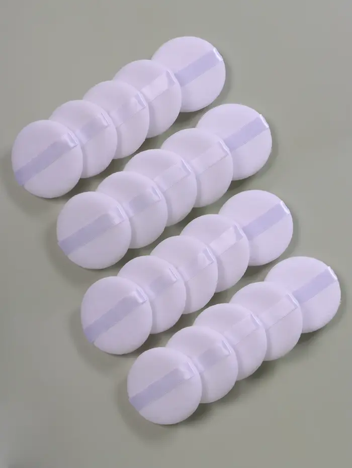 Bouffée de poudre ronde blanche de haute qualité, Portable et pratique, pour Base et fixation du maq