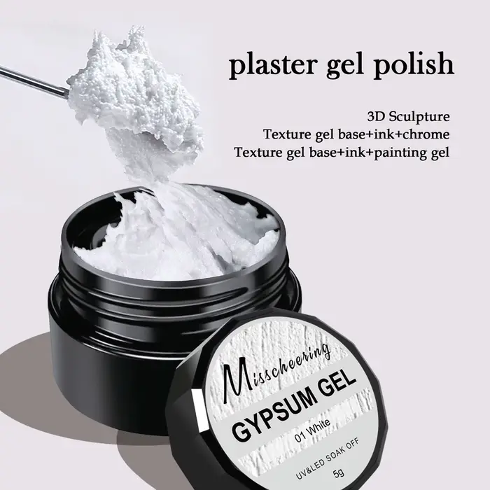1 pot dessin sculpture Gel ongles plâtre effet 3D sable Texture soulagement pas besoin de lavage Gel vernis UV LED