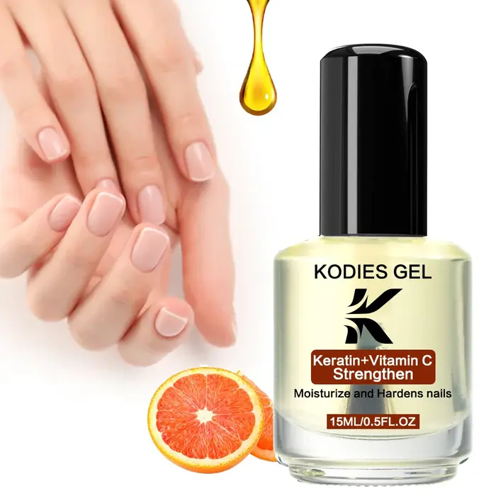 KODIES GEL kératine renforcement des ongles 15ML vitamine C hydratant durcisseur d'ongles cuticules huile revitalisant