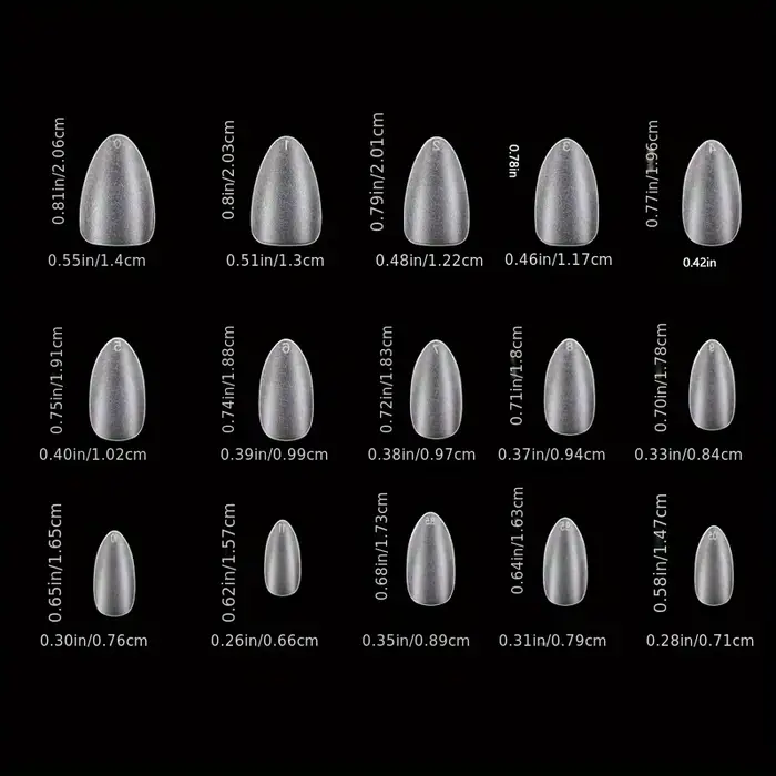 300 pièces Nail Art presse sur faux ongles mat clair couverture complète cercueil carré amande court