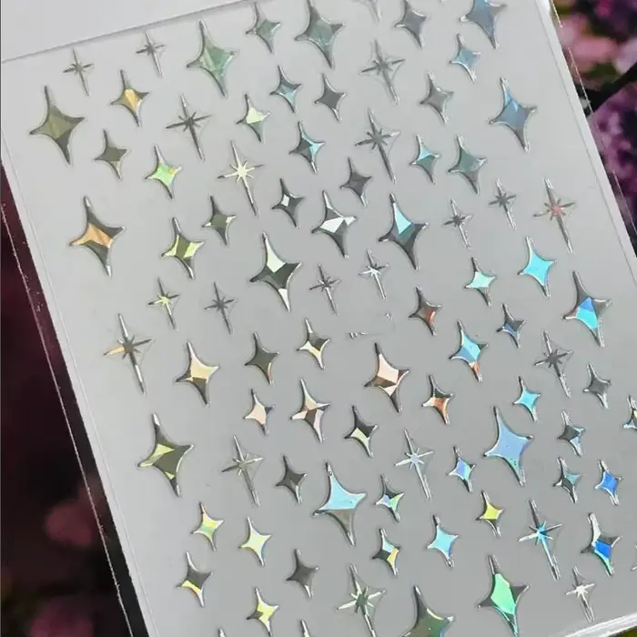 Autocollants 3D Laser argent/or Rose, Art de manucure et de pédicure, Art de décorer les ongles