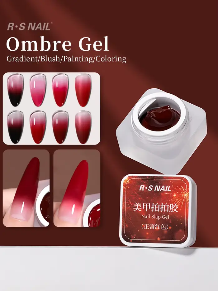 RSNAIL 10g rouge ongles estampage Gel haute Pigment UV LED durci Soak Off Omber tapotement Gel pour Salon de manucure