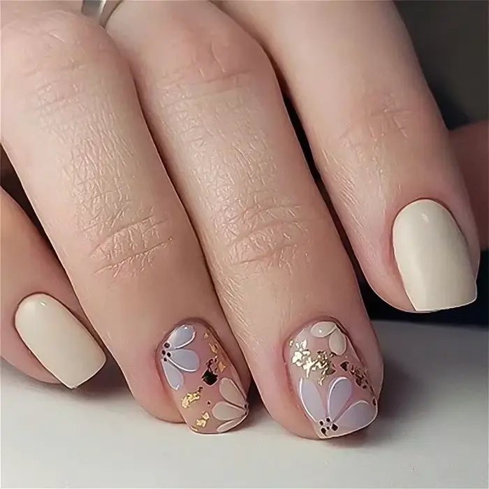 Marguerite fleurs jaune français Nail Art été mode court portable faux ongles détachable fini