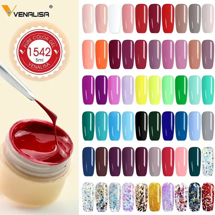 Venalisa peinture Gel 60 couleurs 5ml Nail Art