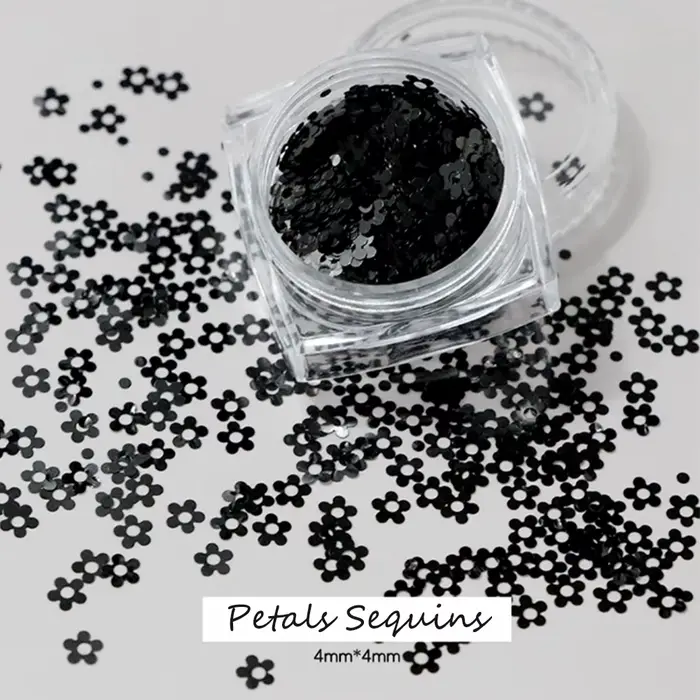 PrettyG-Paillettes en forme de pétale de petites fleurs pour Nail Art