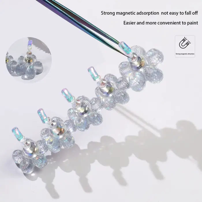 Présentoir magnétique de pointe d'ongle de fleur d'aurore de 1 pièce pour le manucure outil d'affich