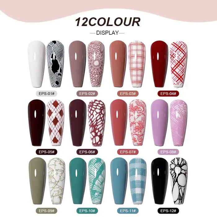 AS Nail Printing Stamping Gel Polish 5ml Couleurs