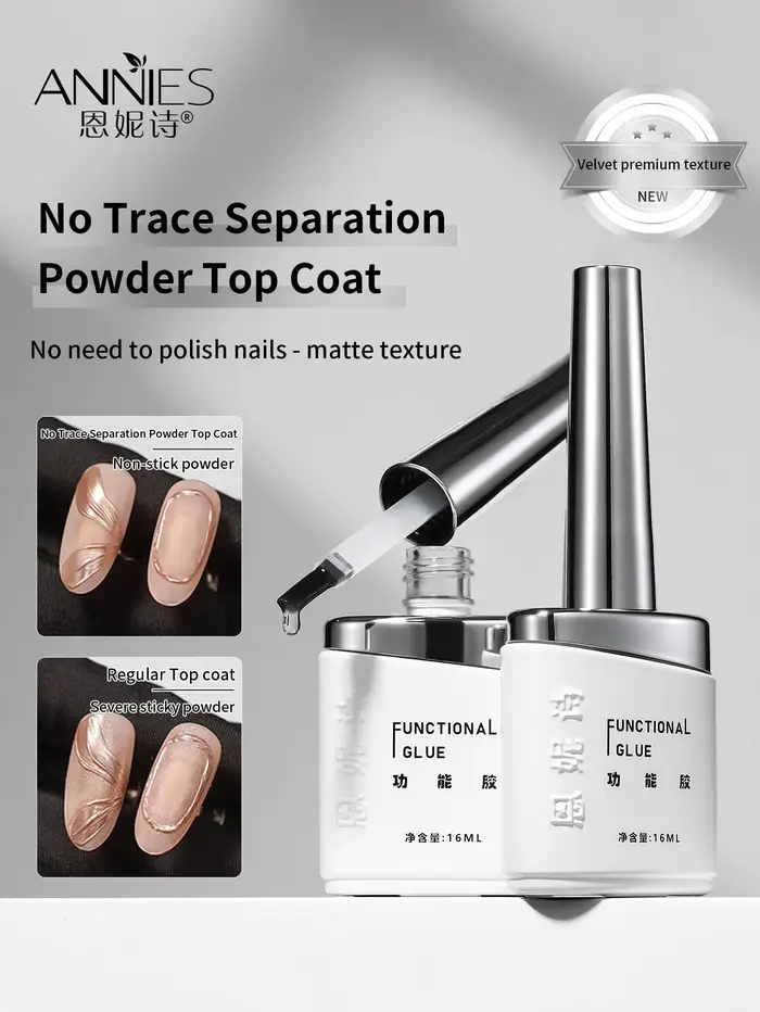 Gel de finition mat 2-en-1 16 ml pour vernis à ongles en gel