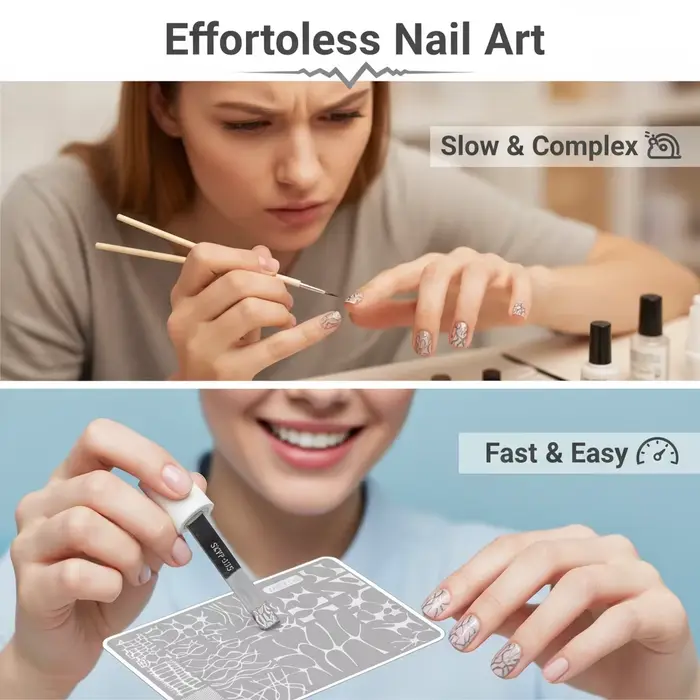 Plaques de stamping pour ongles style gothique