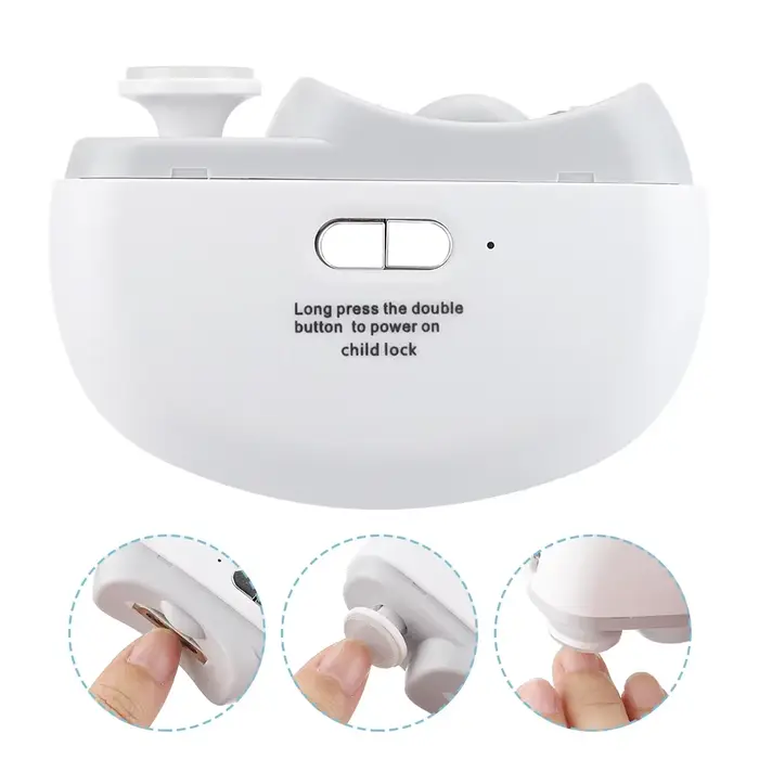 Coupe-ongles électrique, meulage et polissage avec lumière, automatique, Rechargeable, manucure pour