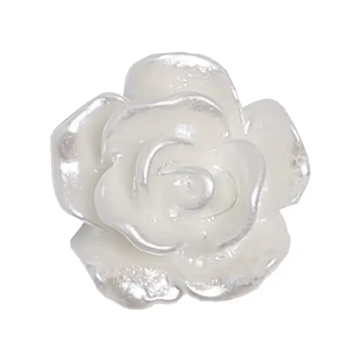 50pcs mignon nouvelle résine Mini 3D blanc plaqué Rose ongles strass gemmes paillettes Nail Art bijoux manucure