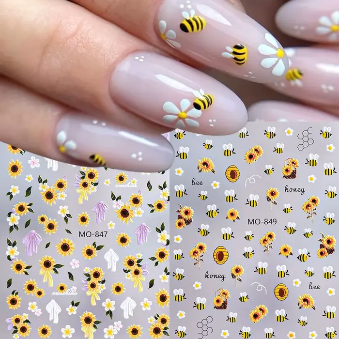 Autocollants 3D pour ongles sur le thème de l'été