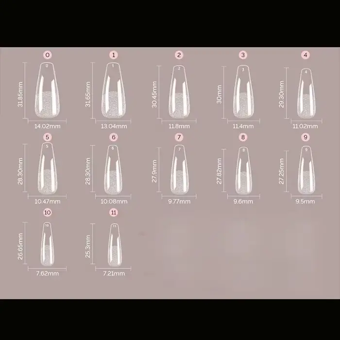 120 pièces couleur Pure mat Ballet cercueil ongles conseils longs Transparent acrylique faux ongles