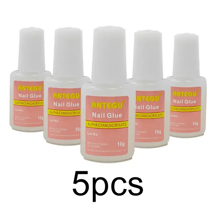 5/10 pièces colle à ongles pour ongles en acrylique clair sans essuyage adhésif strass gemmes colle