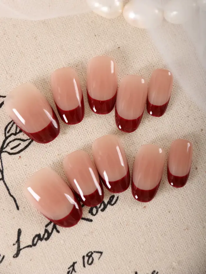 Faux ongles français à pression