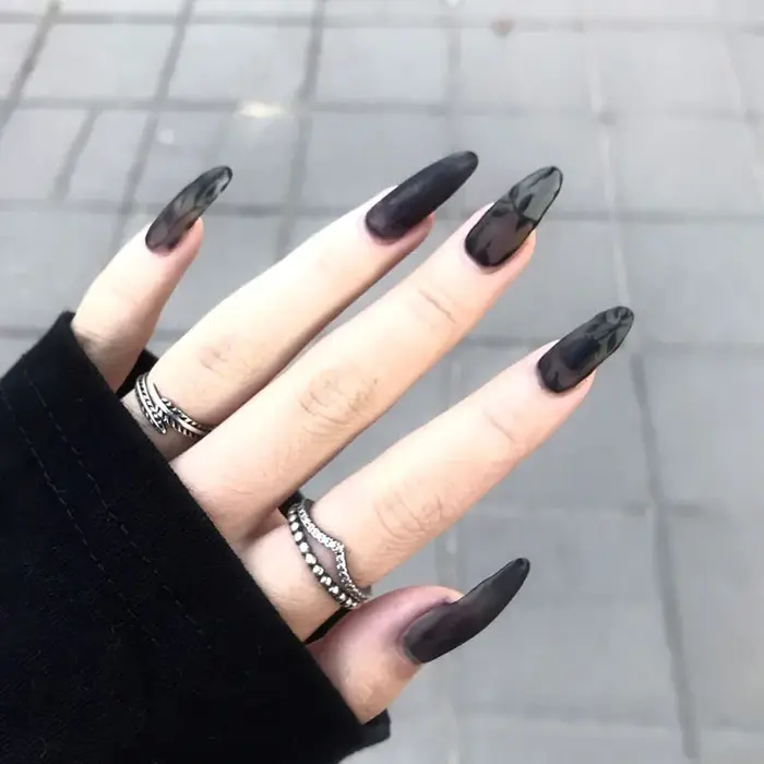 24 ps/ensemble amande inclinée ligne d'or Lotus rose faux ongles artificiel matériel professionnel art