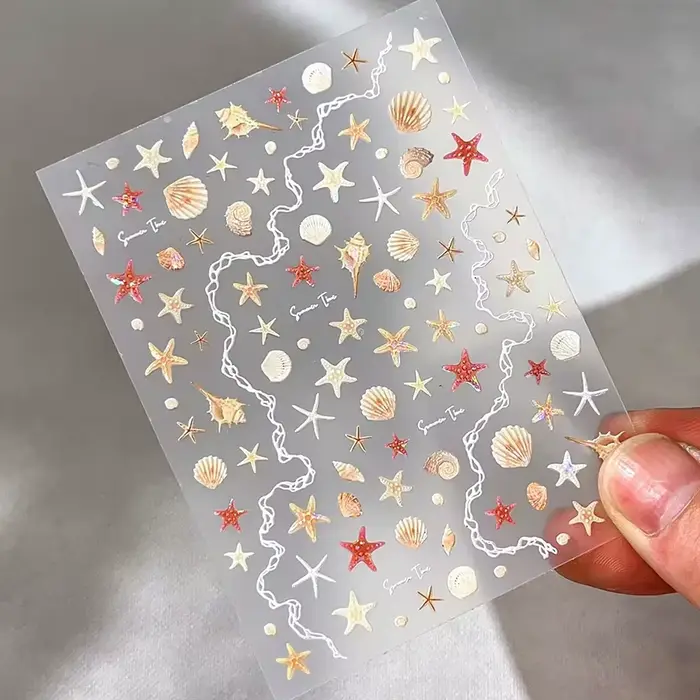 Autocollants pour ongles thème mer d'été
