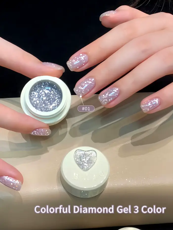 5g 3 couleurs haute densité paillettes vernis à ongles Gel réflexion Flash Nail Art Gel