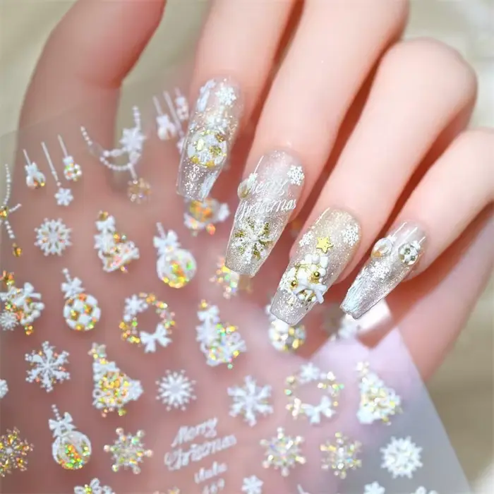 Ruban de noël doux, flocon de neige vif