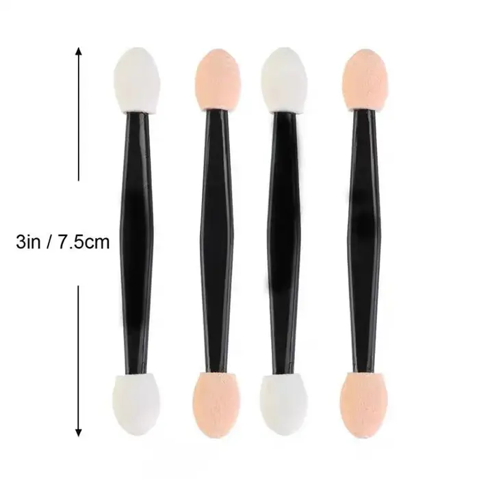 Brosse à ongles Double face chromée, applicateur de poudre pour ongles, bâtons d'éponge, fournitures
