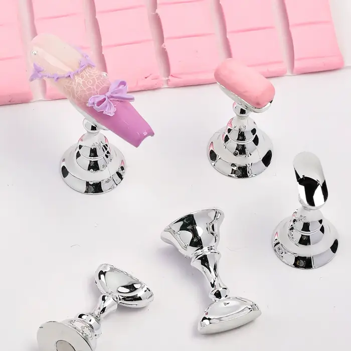 Ensemble de supports pour ongles à pression sur l'affichage des ongles, support magnétique pour faux