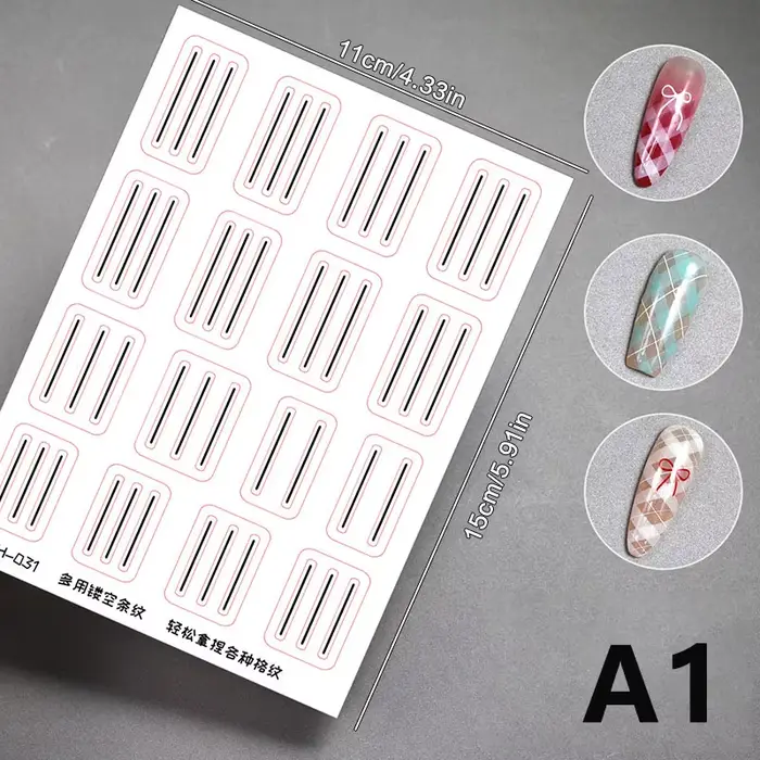 Autocollants de guidage de manucure française transparents, 1 feuille, adhésif fort, décalcomanies p