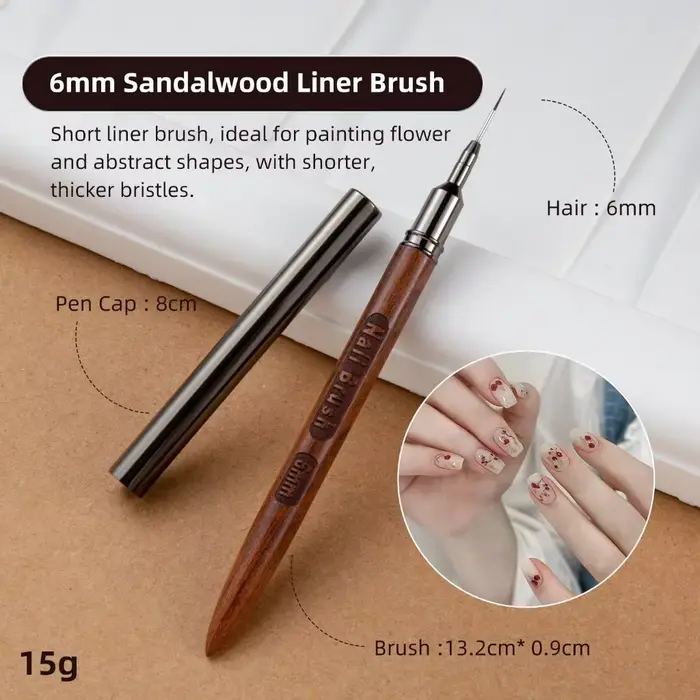 Ensemble de pinceaux pour ongles, pinceaux de contour 5 pièces, pinceaux de conception artistique po