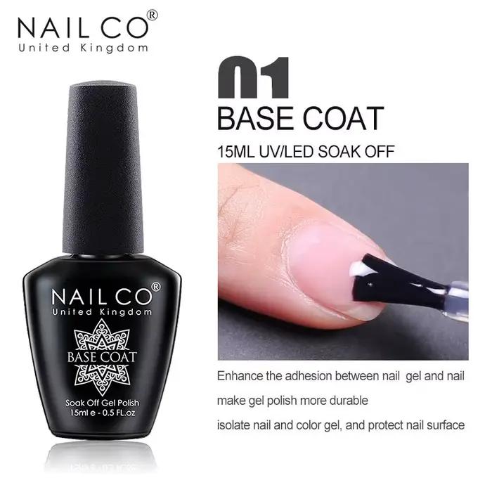 NAILCO nouvelle couche de finition de Base Gel UV vernis à ongles tremper le Lakiery Hybrydowe Verni