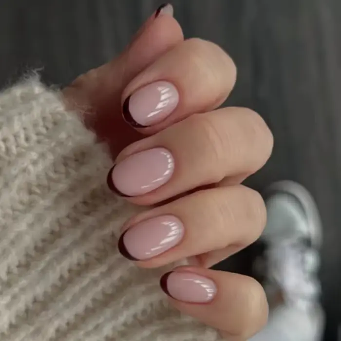 Simple classique français vin rouge amande faux ongles Art Stiletto