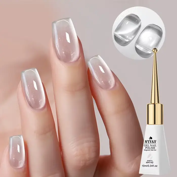 Vernis à ongles Gel magnétique chat blanc, 10ml, Ultra brillant, couverture complète, vernis Gel UV