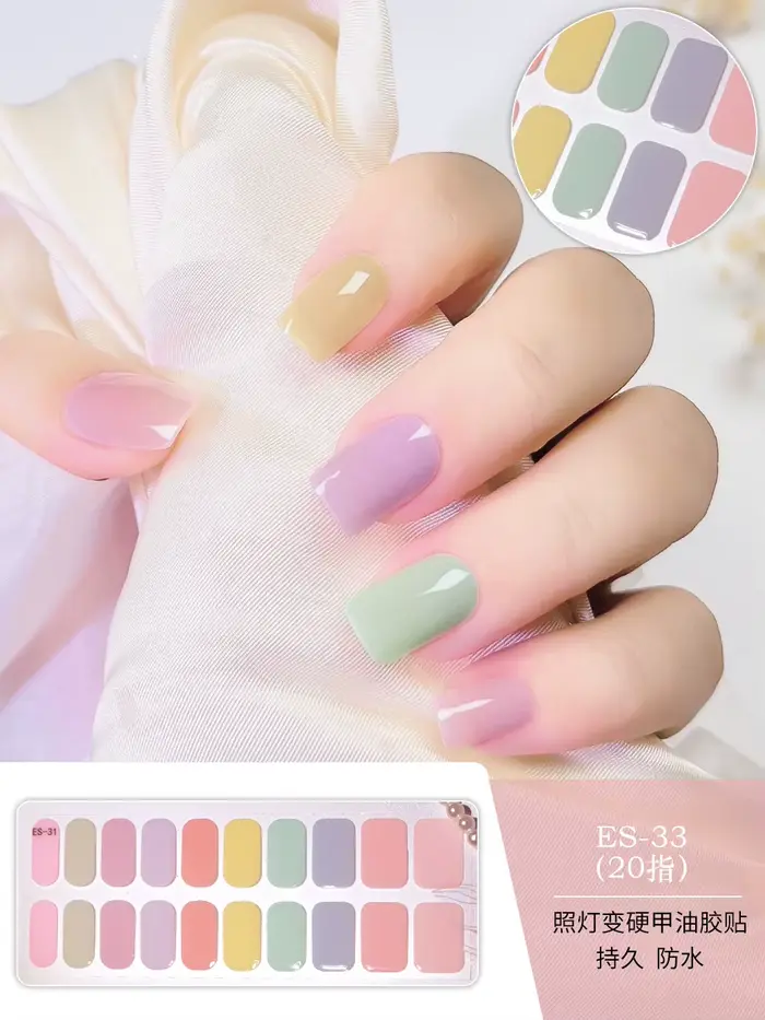 Autocollants et bandes de gel semi-durci UV pour ongles