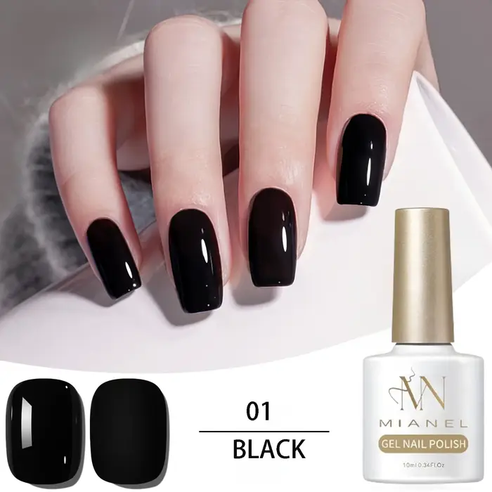 MIANEL 10ml Gel à ongles scintillant effet velours neige 2026 – Vernis ultra-brillant transparent po