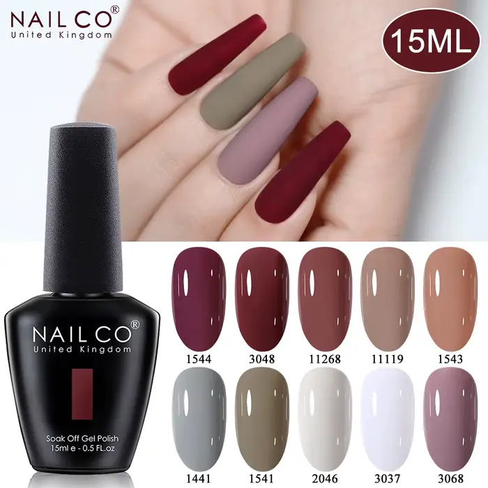 NAILCO vernis à ongles couleur d'automne produit de haute qualité Nail Art tremper Gel UV