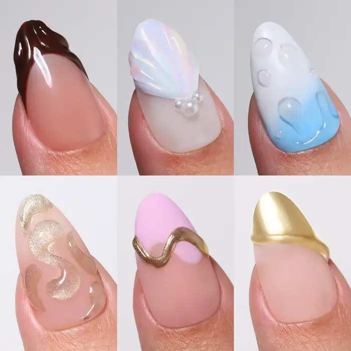 MSHARE 3D couche de finition Gel 50ml 5 en 1 strass sans lingette goutte d'eau UV/LED Gel à tremper pour Nail Art et Extensions
