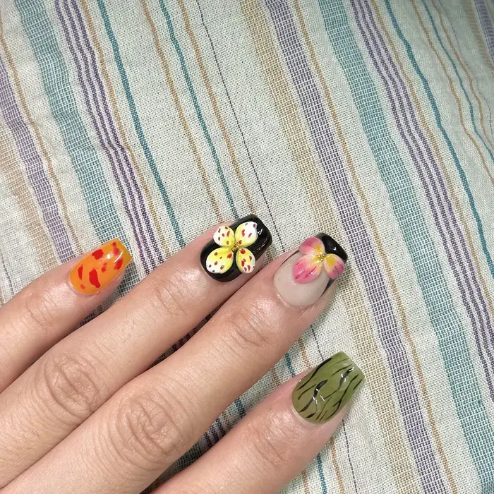 Faux ongles à pression faits à la main