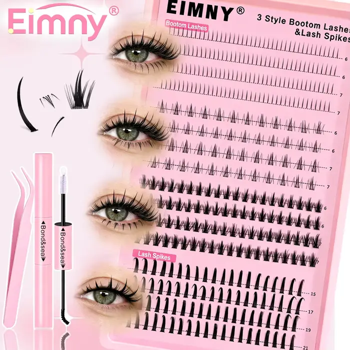 Kit d'extension de faux cils de style coréen à 140 grappes – Parfait pour le maquillage cosplay et les yeux de chat long